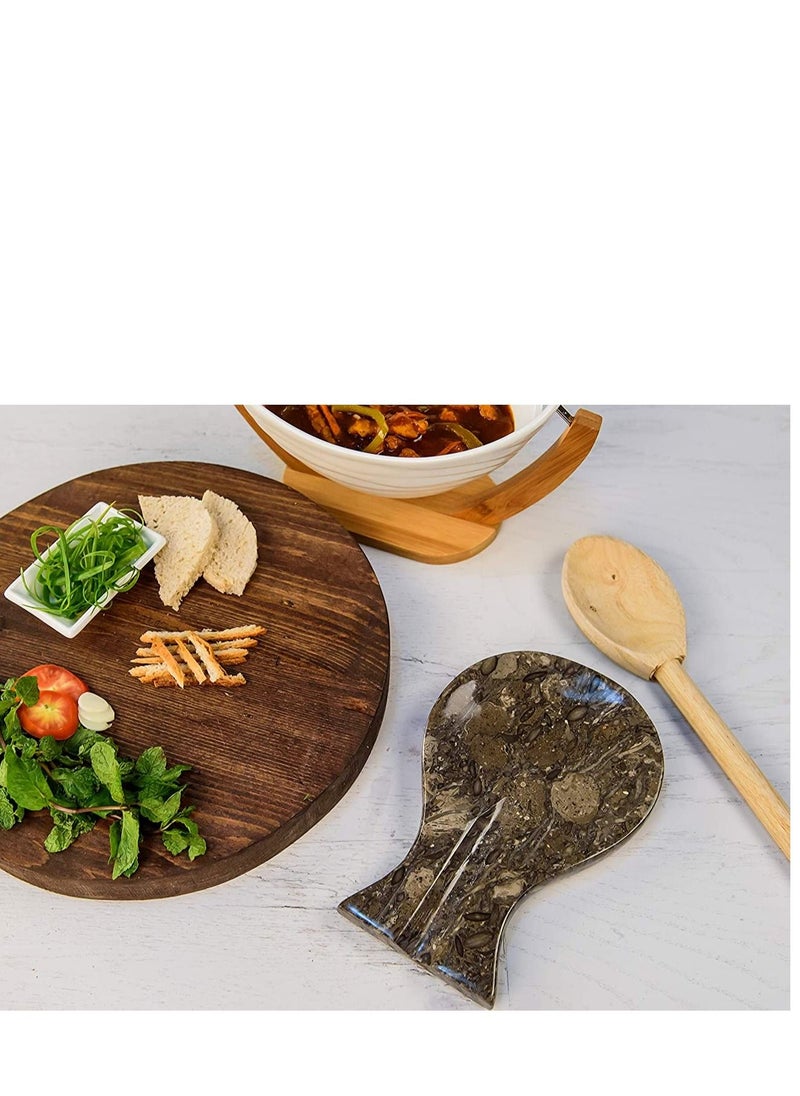 RADICALn - RADICALn Spoon Rest Oceanic Handmade Marble Big Utensils Organizer Kitchen Storage Accessories - Image 1