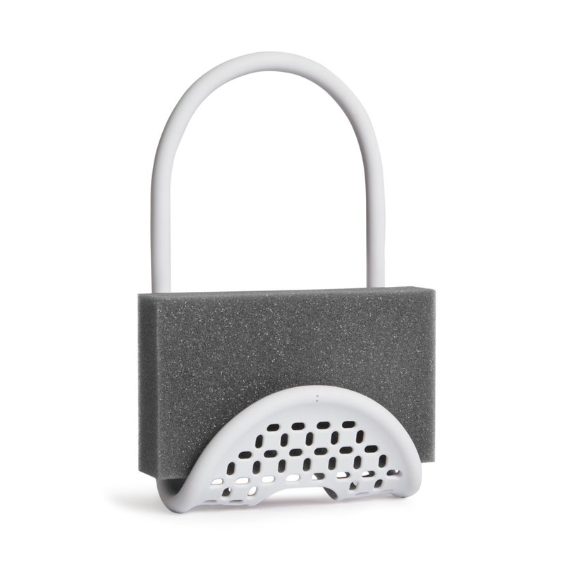 Umbra Sling Kitchen Sink Caddy Sponge Holder Hangs Over Faucet or Divider Single White