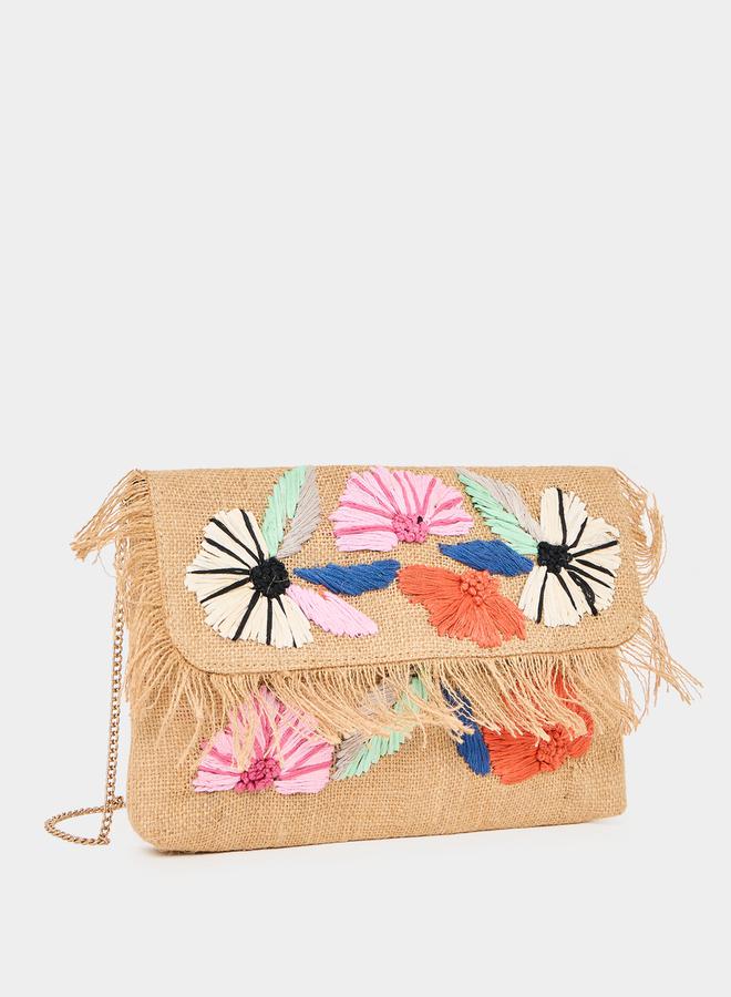 Styli Contrast Embroidered Crossbody Bag  - Image 1