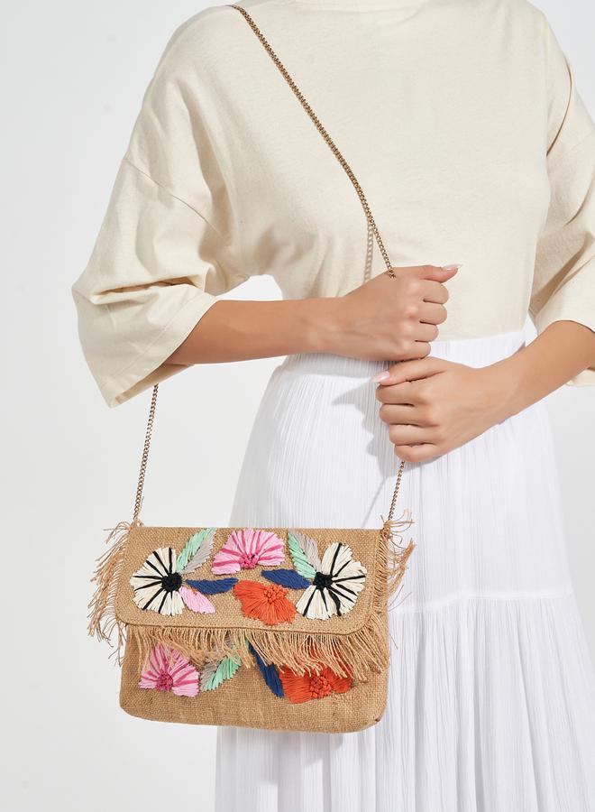 Styli Contrast Embroidered Crossbody Bag  - Image 2