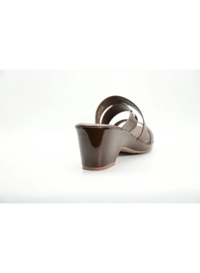 Michelle Morgan Brown 092-3069 Michelle Morgan Women's Textured Multi-Strap Block Heel Sandals 114RJ217 Brown for Women | Best Price UAE