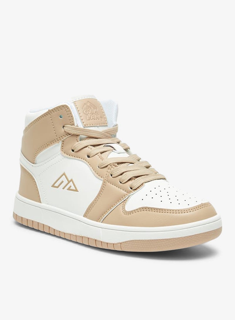 Oaklan by Shoexpress Womens Colourblock High Top Sneakers With Lace-Up Closure - Image 3