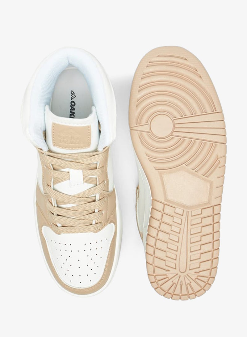 Oaklan by Shoexpress Womens Colourblock High Top Sneakers With Lace-Up Closure - Image 4