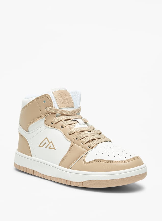 Oaklan by Shoexpress Womens Colourblock High Top Sneakers With Lace-Up Closure  - Image 1