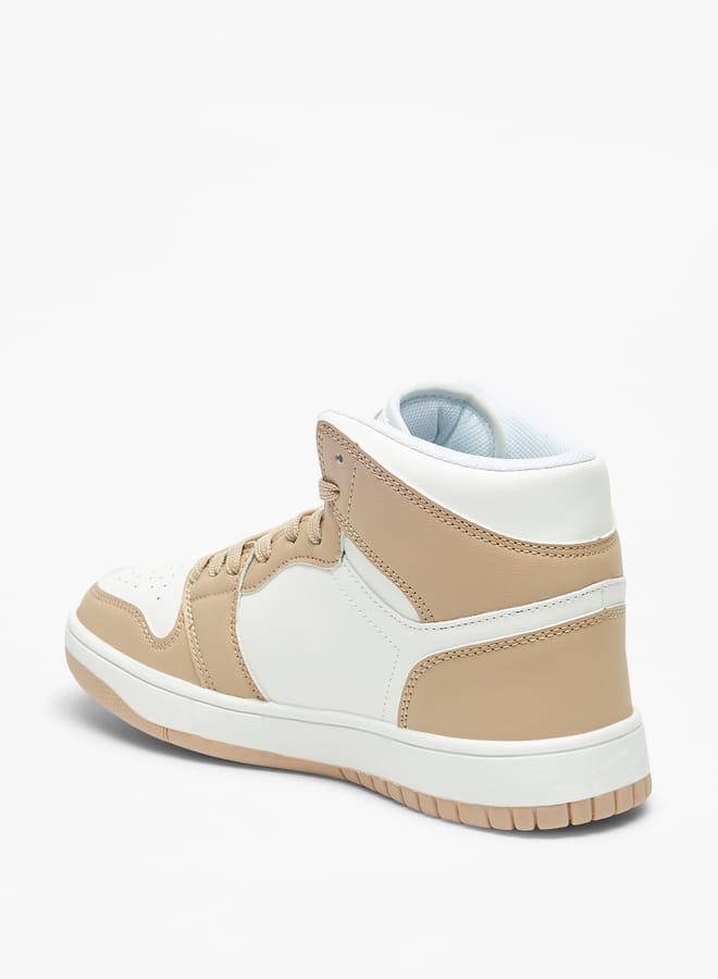 Oaklan by Shoexpress Womens Colourblock High Top Sneakers With Lace-Up Closure  - Image 2
