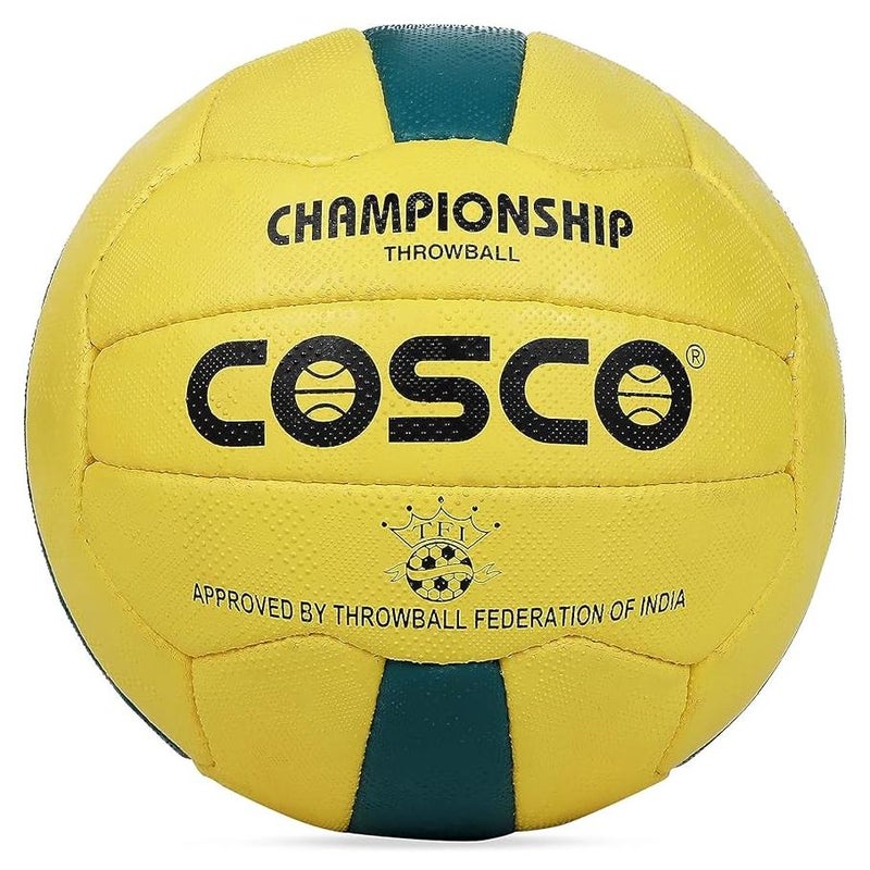 COSCO 17007 كرة رمي مطاطية، حجم 5 (أصفر وأخضر) - Image 1