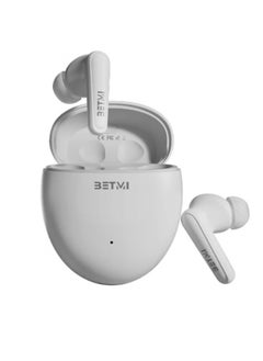 BETMI - True Wireless Earbuds - In-Ear Bluetooth5.4 Headphones, IPX5 Waterproof TWS With Dual Mic For Sport, Light-Weight Earphones For Android iOS/iPhone - White