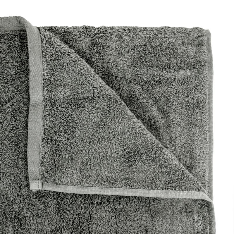 BC BARE COTTON منشفة فاخرة من القطن الخالص للفنادق والمنتجعات - قطن تركي - حجم كبير - رمادي - (40x80 بوصة، مجموعة من 1) - Image 3