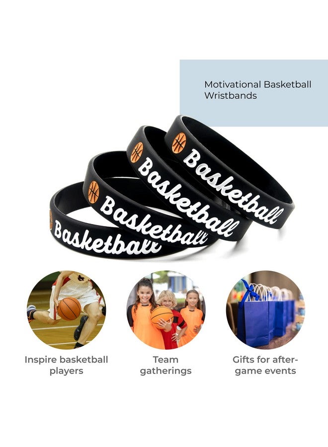Inkstone (4Pack) Basketball Silicone Bracelets With Motivational Sports Quotes Set Of 4 Inspiring Silicone Rubber Wrist Bands Unisex Basketball Gifts Jewelry Accessories For Boys Girls Men Women - Image 5