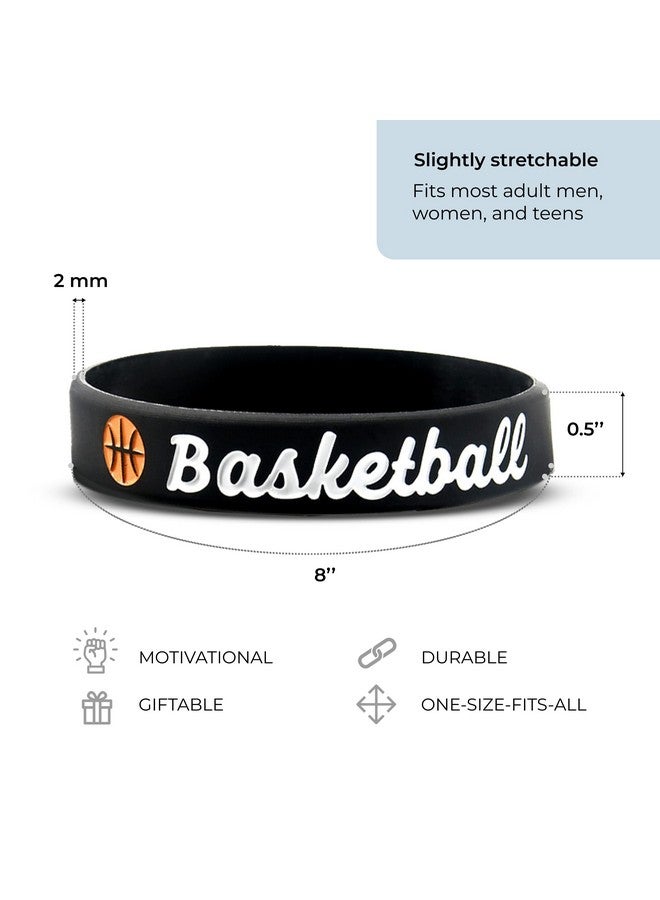 Inkstone (4Pack) Basketball Silicone Bracelets With Motivational Sports Quotes Set Of 4 Inspiring Silicone Rubber Wrist Bands Unisex Basketball Gifts Jewelry Accessories For Boys Girls Men Women - Image 4