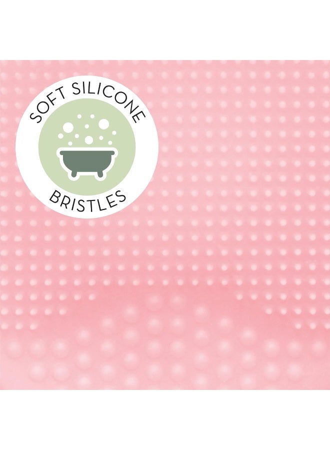 S&T INC. Exfoliating and Massaging Cradle Cap Bath Brushes for Baby, Silicone - 2 Inch x 2.5 Inch, Pink, 2 Pack - Image 4