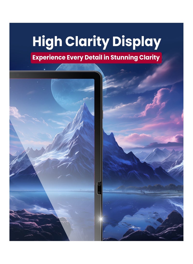 Moxedo Ultra Shield Tempered Glass Screen Protector HD Clear 9H Hardness Micro Curved Edges with Installation Guide Compatible with Samsung Tab S9 - Image 3