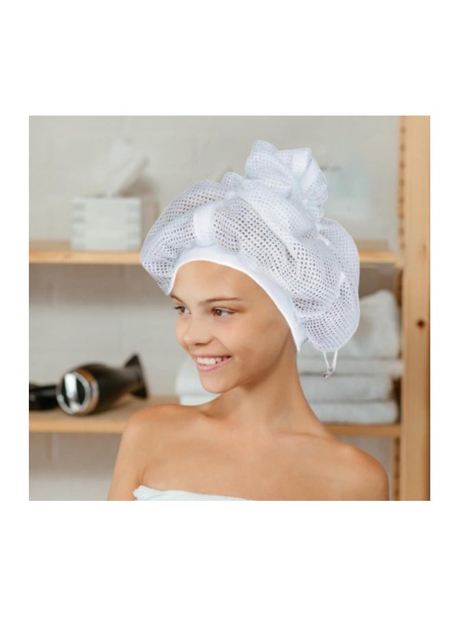 OASIS-TH - 1 Piece Net Plopping Cap For Drying Curly Hair, With Drawstring, Soulta Net Plopping Cap For Drying Curly Hair, Adjustable Mesh Plopping Cap for Blow-Drying Curly Hair, Mesh Plopping Cap - Image 1