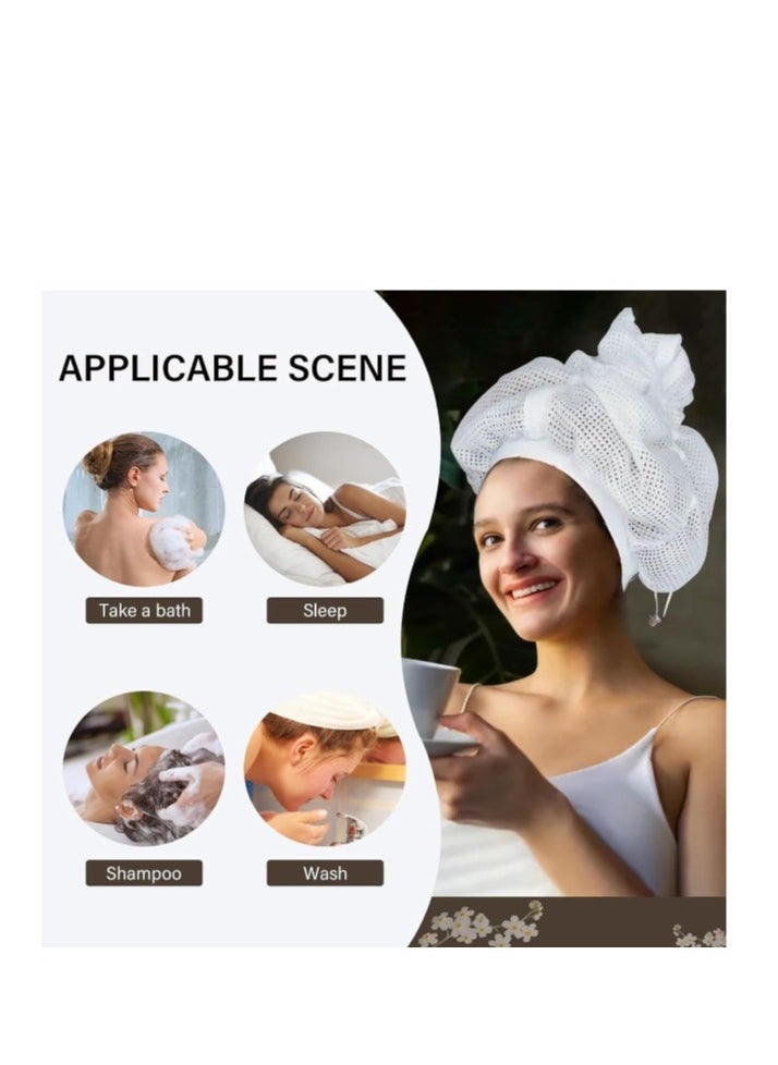 OASIS-TH - 1 Piece Net Plopping Cap For Drying Curly Hair, With Drawstring, Soulta Net Plopping Cap For Drying Curly Hair, Adjustable Mesh Plopping Cap for Blow-Drying Curly Hair, Mesh Plopping Cap - Image 1