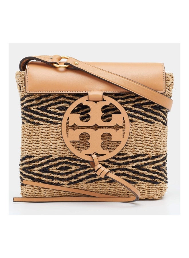 Tory Burch حقيبة كروس بودي من القش مخططة من ميلر - Image 4