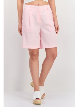 Women Solid Basic Short, Pink
