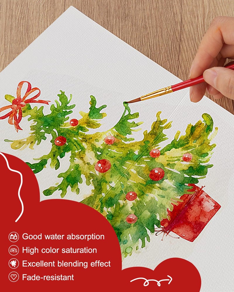 Lazydrop Watercolor Cards and Envelopes Set - 50 Folded 5x7 Inch Blank Heavyweight Paper Cards (140lb/300gsm) with Matching Envelopes for DIY Greeting Cards, Festivals, and Events - Image 2