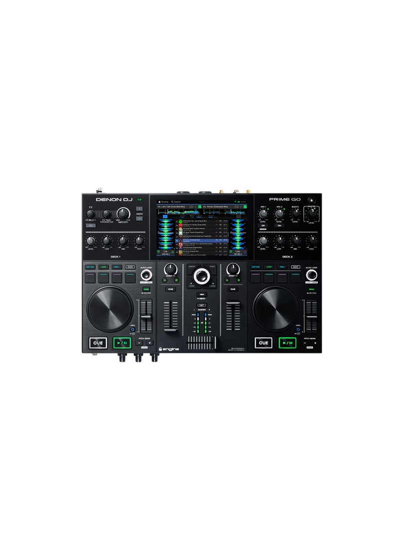 DENON DJ PRIME GO | 2-Deck Rechargeable Standalone Smart DJ Console with 7" Touchscreen - Image 2