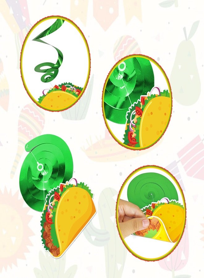 KALEFO 24PCS Mexican Fiesta Decorations for Taco Tuesday Birthday Party Supplies Cinco De Mayo Hanging Swirl Cactus Fiesta Décor Boys Girls Baby Shower Favors - Image 3