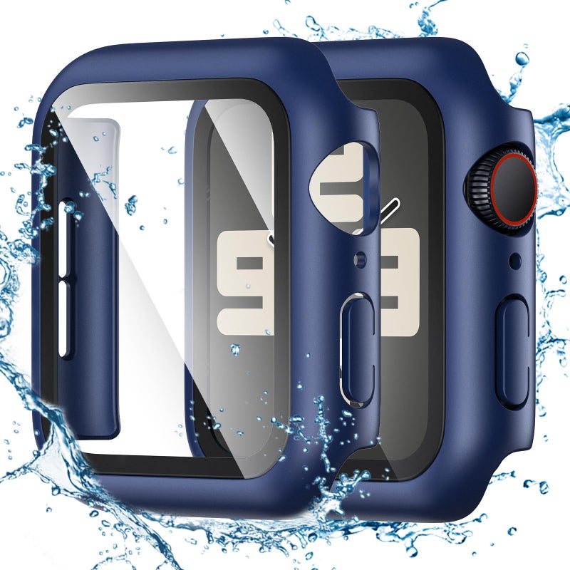 Tensea for Waterproof Apple Watch Screen Protector Case 40mm SE 3/SE 2nd Generation/SE/Series 6/5/4 Accessories, iWatch Protective PC Face Cover with Tempered Glass Film for Women Men, 40 mm - Image 1