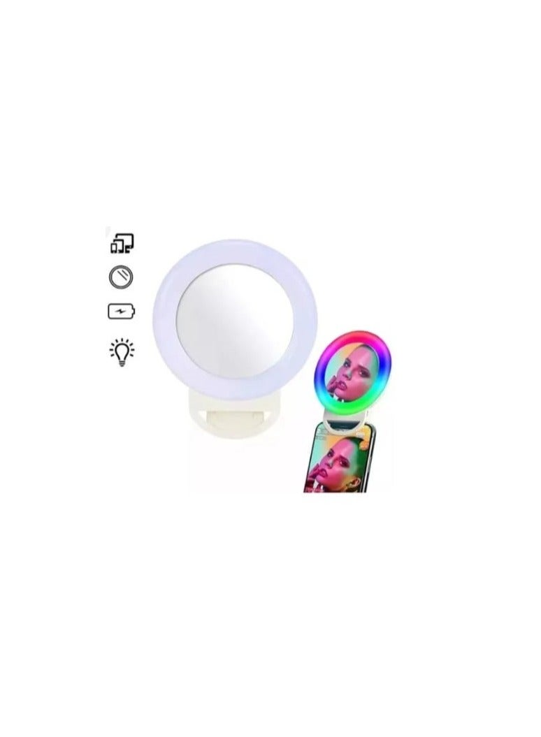 Ring Light Selfie for Mobile Phone Rechargeable LED Camera Light for Video Shooting, Laptop Lamp for Video Conference (All Color Light and Flash - Image 2