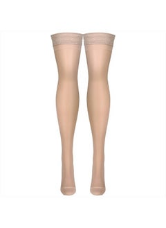 Truform Sheer Compression Stockings, 15-20 mmHg, Women's Thigh High Length, 20 Denier, Nude, Medium  - Image 4
