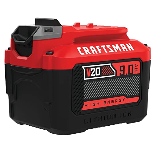CRAFTSMAN V20 Lithium Ion Battery for Power Tools, 9 Ah, LED Charge Indicator (CMCB209) - Image 1