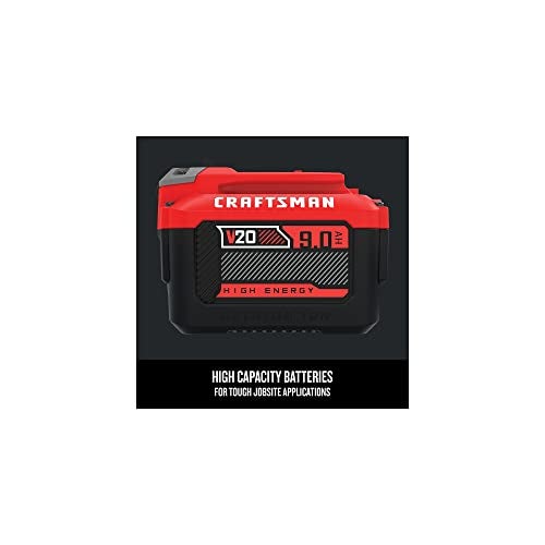 CRAFTSMAN V20 Lithium Ion Battery for Power Tools, 9 Ah, LED Charge Indicator (CMCB209) - Image 4