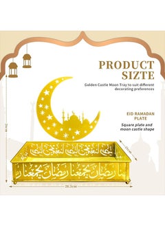 Yoawllty Ramadan Decorations for Home, Ramadan Tray, Ramadan Candy Servers for Eid Mubarak, Ramadan Plate Holder Serving Dishes,Serving Platters,Pastry Stand  - Image 2