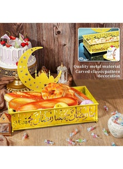 Yoawllty Ramadan Decorations for Home, Ramadan Tray, Ramadan Candy Servers for Eid Mubarak, Ramadan Plate Holder Serving Dishes,Serving Platters,Pastry Stand  - Image 3