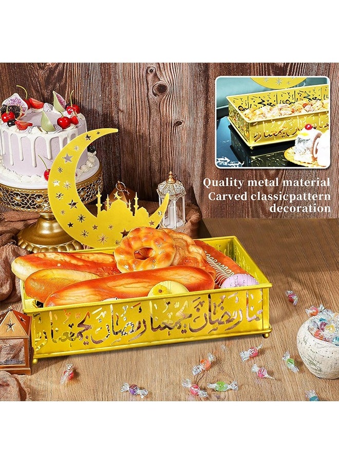 يواوليتي ديكورات رمضان للمنزل ، صينية رمضان ، خوادم حلوى رمضان لعيد مبارك ، حامل أطباق رمضان تقديم الأطباق ، أطباق التقديم ، حامل المعجنات  - Image 3