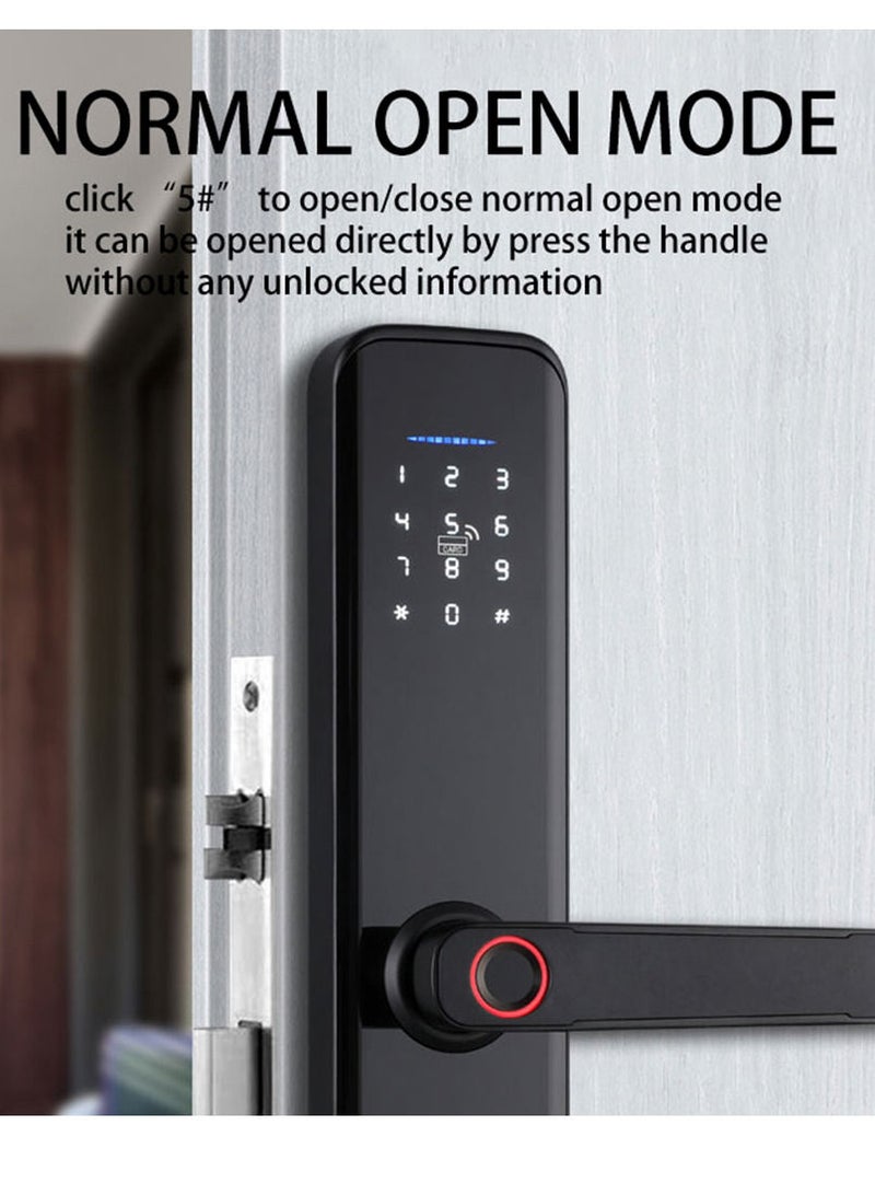 Tuya Smart Lock Fingerprint Lock Door Lock Keypad Door Lock with Handle Fingerprint Electronic Deadbolt Door Lock Smart Door Lock Compatible with Tuya APP - Image 5