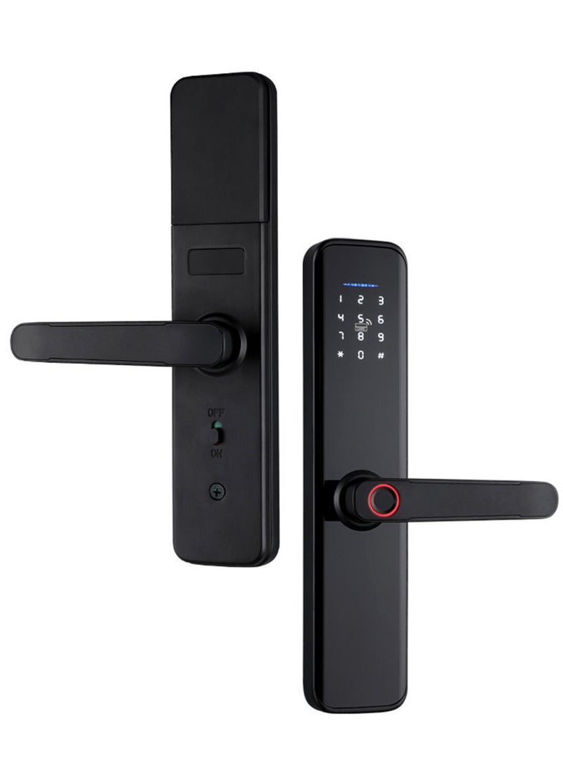 Tuya Smart Lock Fingerprint Lock Door Lock Keypad Door Lock with Handle Fingerprint Electronic Deadbolt Door Lock Smart Door Lock Compatible with Tuya APP - Image 2