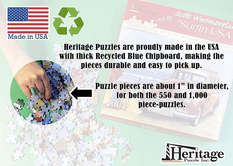 Heritage Puzzle Inc. Sandy Seashells Jigsaw Puzzle - 550 Pieces - Image 3