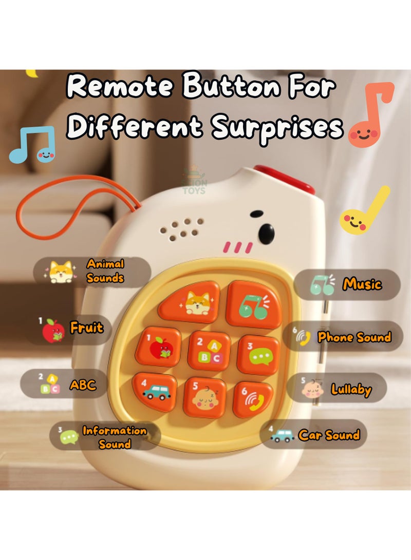 ألعاب سيون هاتف موسيقي للأطفال ولوحة حسية ٢ في ١ للأطفال الصغار من عمر ١ إلى ٣ سنوات | لعبة مونتيسوري للأطفال للسفر، تُعزز المهارات الحركية والسمعية المبكرة | هدية عيد ميلاد للأولاد والبنات في الإمارات العربية المتحدة - Image 2