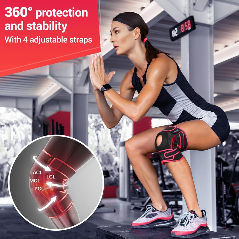 DR. BRACE ELITE Knee Brace with Side Stabilizers & Patella Gel Pads for Maximum Knee Pain Support and knee recovery for men and women-Please Check How To Size Video (Sunrise, Large) - Image 5