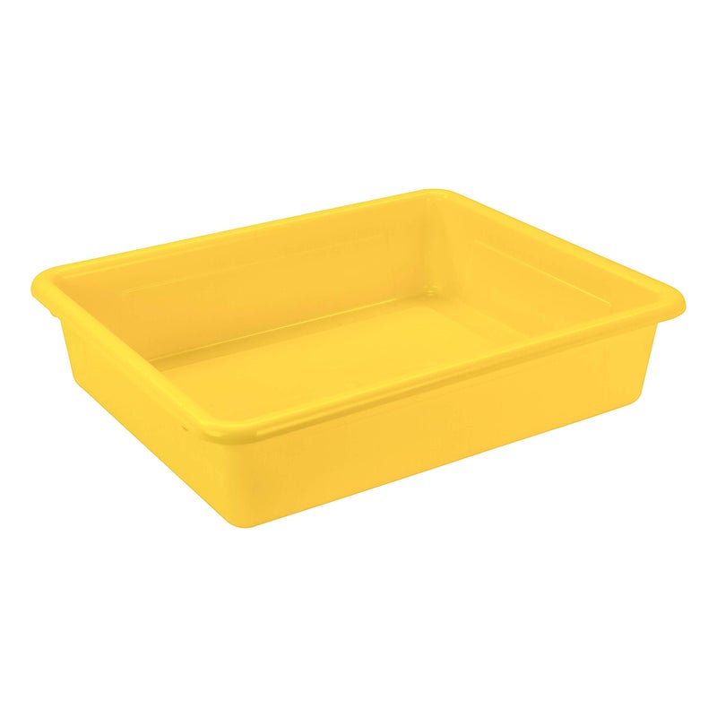 Storex Letter Size Flat Storage Tray - Organizer Bin for Classroom, Office and Home, Assorted Colors, 5-Pack (62514E05C) - Image 5