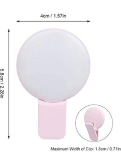 Generic Rechargeable Portable Adjustable Clip-on Mini Selfie Ring Light for Phone with LED  - Image 2