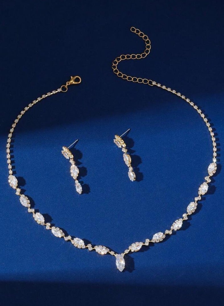 JewelryPalace 2 Pcs Zirconia Jewelry Set For Women, Necklace And Earrings Set, Elegant Occasion Accessories - Image 5
