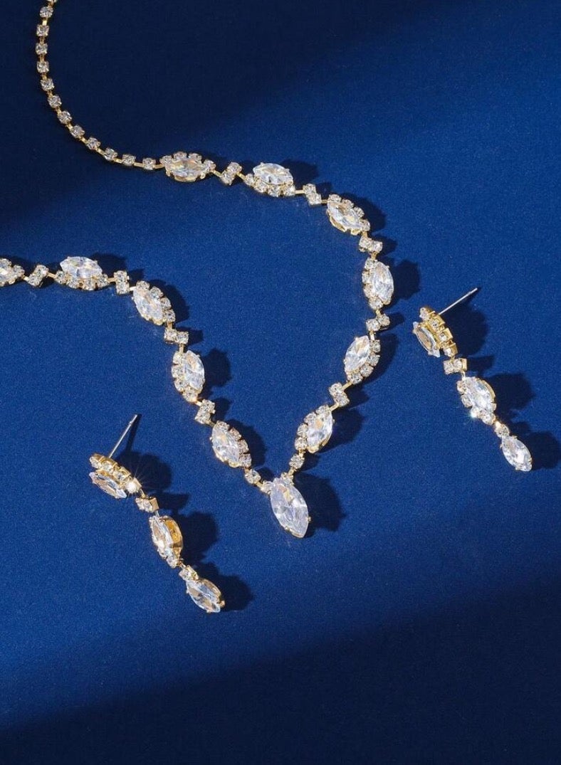 JewelryPalace 2 Pcs Zirconia Jewelry Set For Women, Necklace And Earrings Set, Elegant Occasion Accessories - Image 3