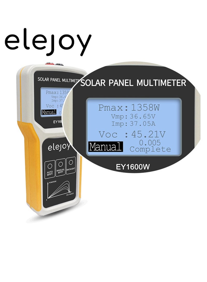 1600W Photovoltaic Panel Multimeter Solar Panel MPPT Tester Open Circuit Voltage Test Device Maximum Power Point Voltage Current Power Test Meter LCD Display with Backlight - Image 2