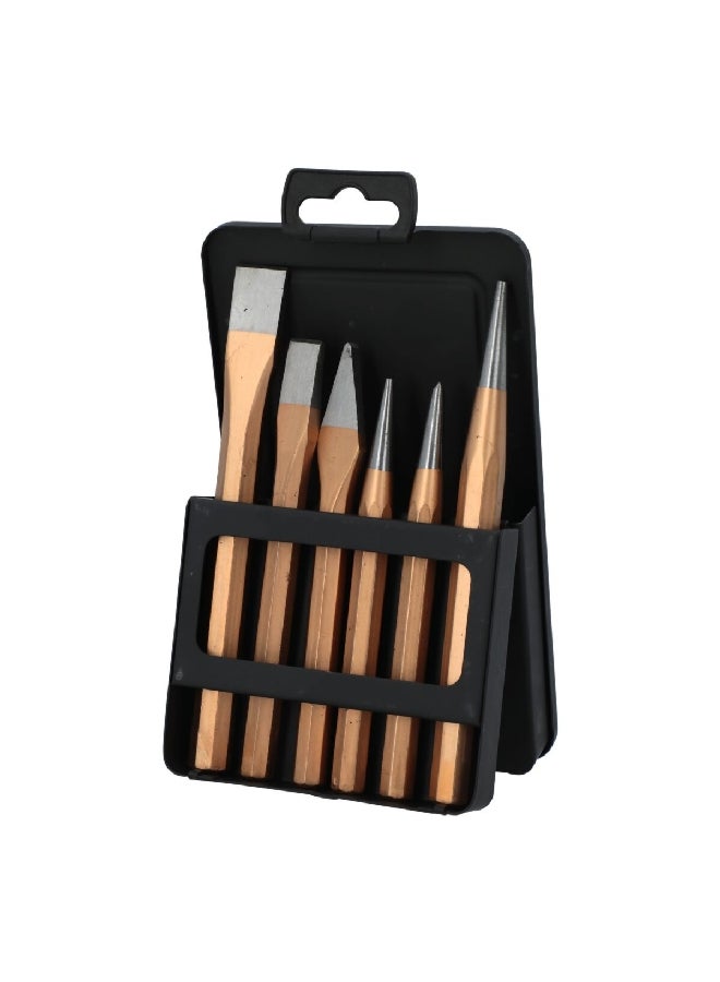ACE 7-Piece Sturdy Grip Non Slip Handle Punch and Chisel Set Multicolour  18.2 x 2.8 x 10.2 cm XM18010362  - Image 2