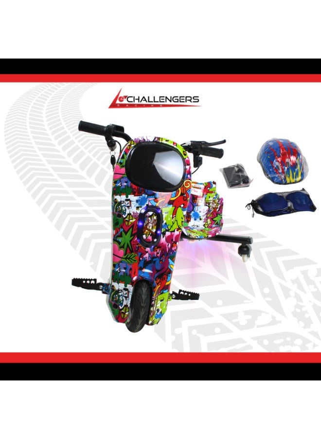 Challenger 36V big Drift Scooter with Helmet and Protective Gear - Image 1