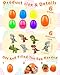 AMENON 6 Pack Jumbo 35 Easter Eggs Filled with Biting Finger Dinosaurs Toys Inside Fun Finger Puppets Set for Kids Toddlers Easter Basket Stuffers Fillers Plastic Surprise Eggs Hunt Easter Party Favors - Image 4