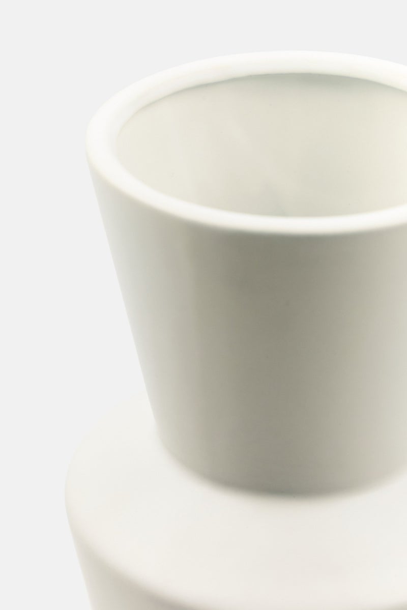 Muy Mucho Ceramic Flower Vase, White  - Image 3