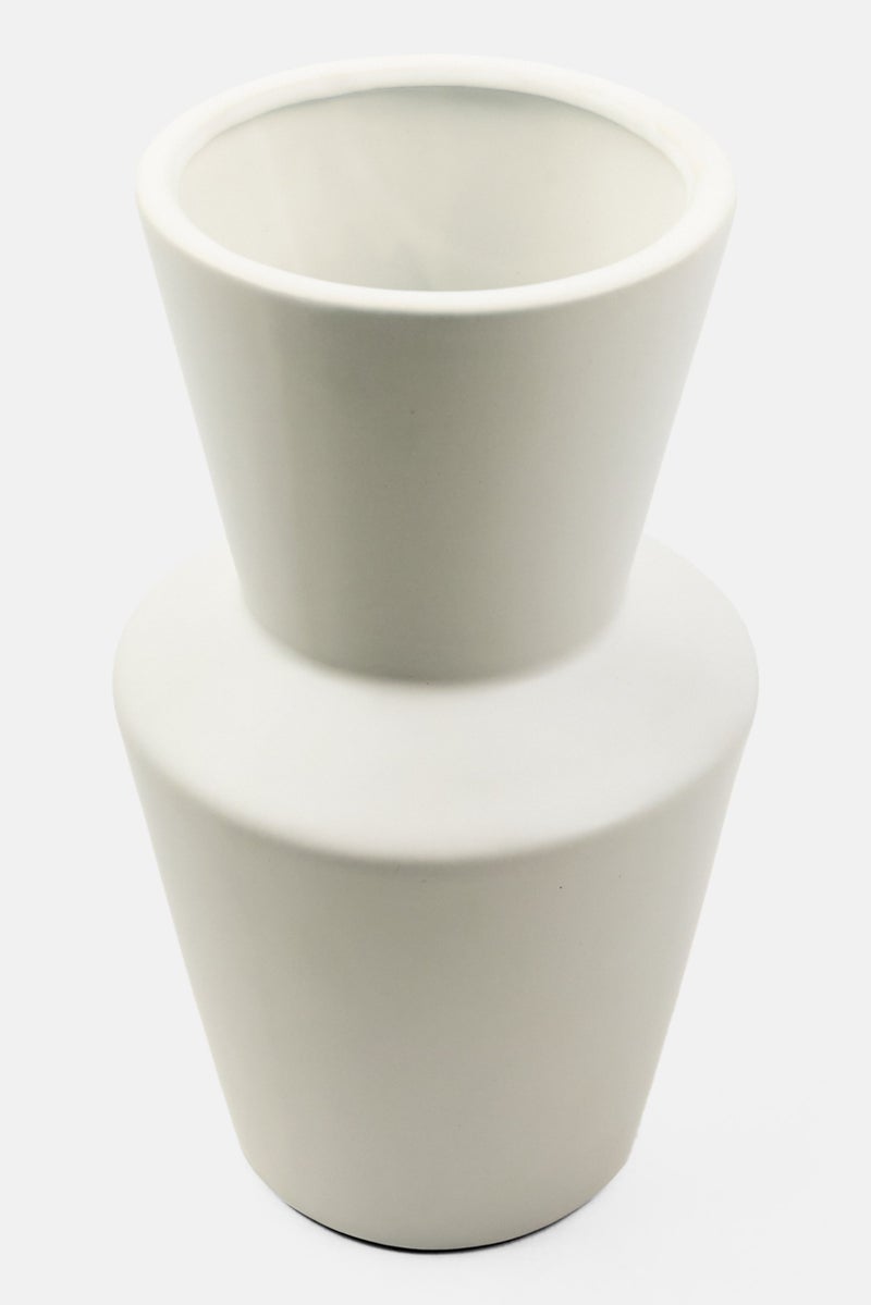 Muy Mucho Ceramic Flower Vase, White  - Image 2