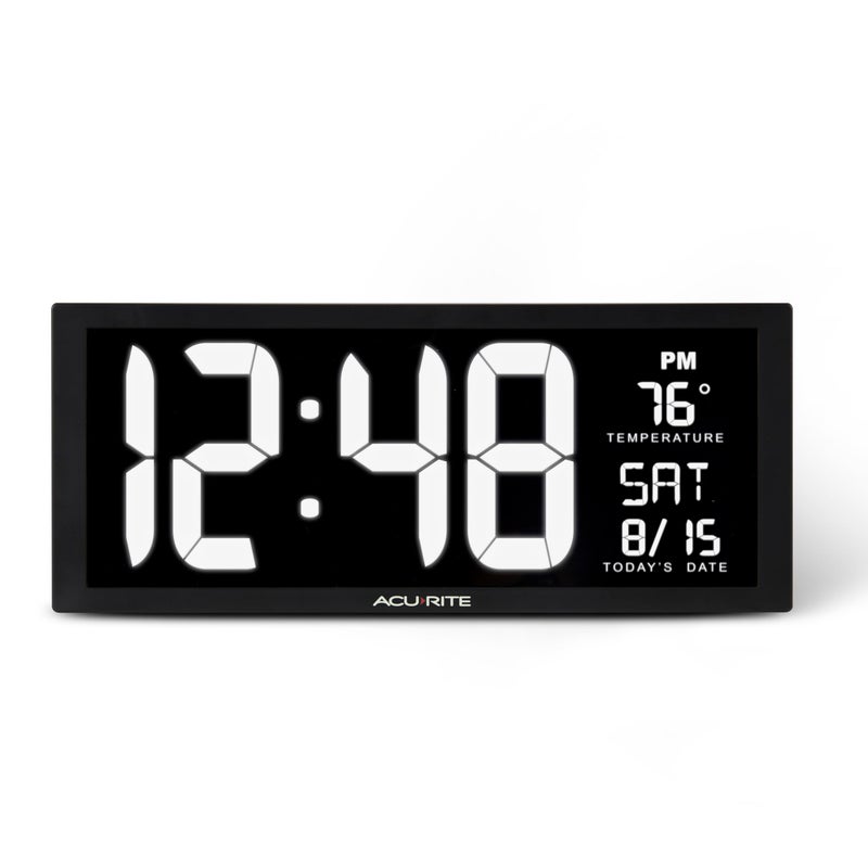 AcuRite 75159M 14.5" Large White LED Digital Clock Inch - Image 1