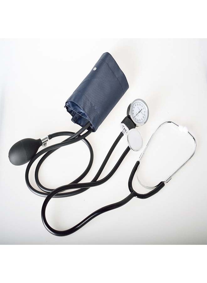 Generic - Manual Sphygmomanometer with Single - head Stethoscope Kit - Arm - type, Dial - type for Heart Rate Monitoring and Medical Diagnosis, Aneroid Type with Single - head Stethoscope - Image 1