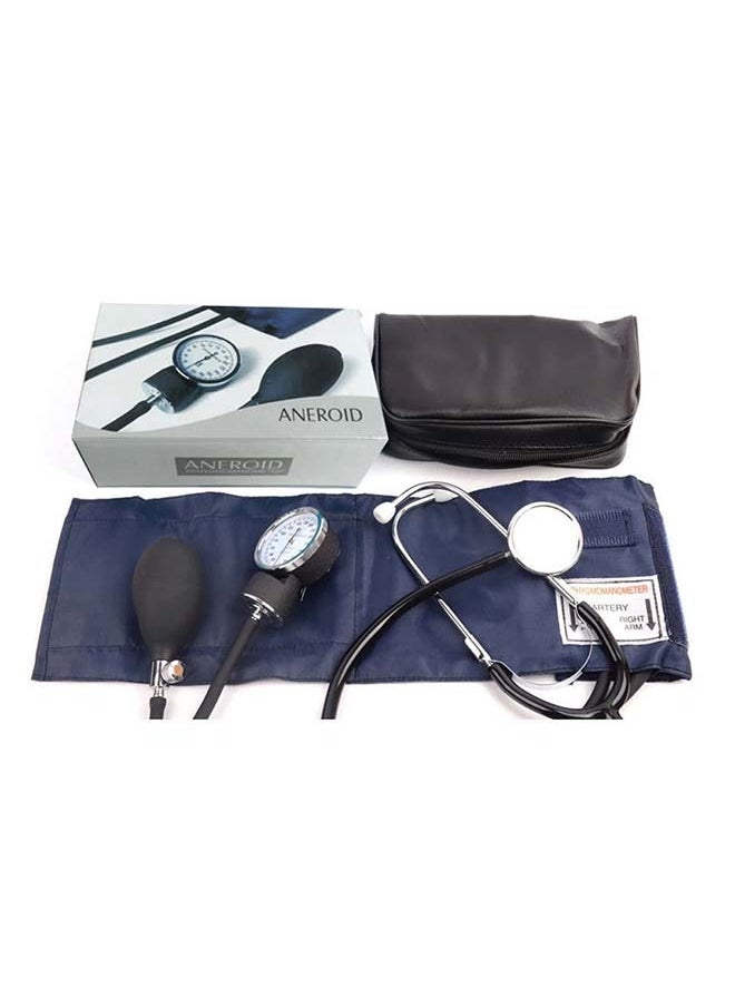 Generic - Manual Sphygmomanometer with Single - head Stethoscope Kit - Arm - type, Dial - type for Heart Rate Monitoring and Medical Diagnosis, Aneroid Type with Single - head Stethoscope - Image 1