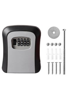 Generic 4-digit, wall-mounted, weather-resistant key safe for outdoor use, mini Key Safe, external Key Box, key hiding place for keys and door card - multi-color - from Rana store  - Image 1